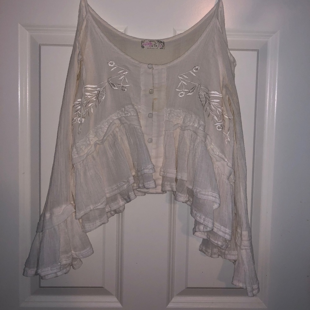 Free People flowing sleeve shirt